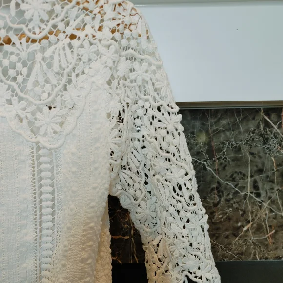 SAYLOR GRACE LACE ROMPER, CREAM S - Picture 12 of 15